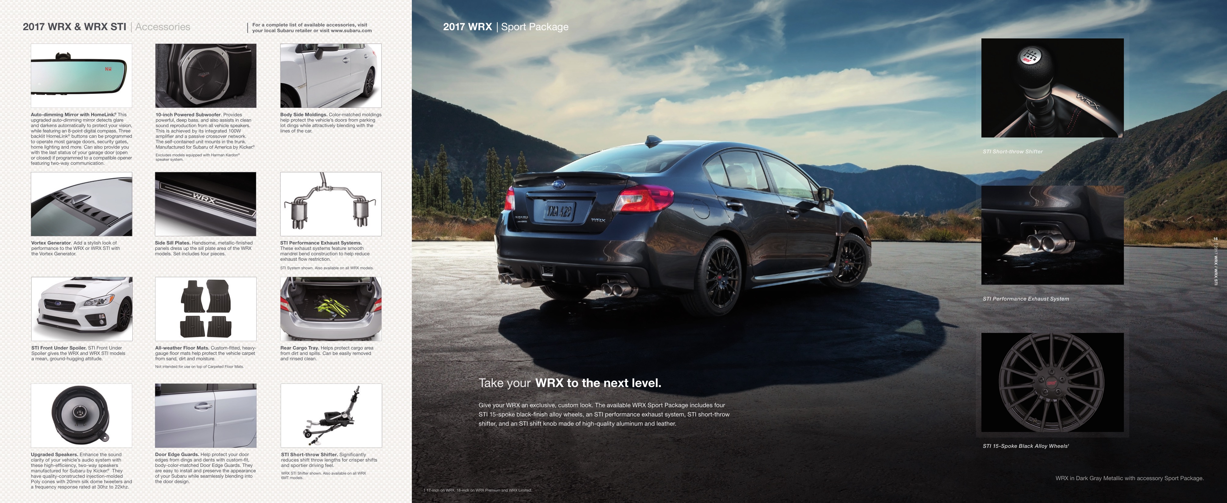 2017 Subaru Impreza WRX Brochure Page 1